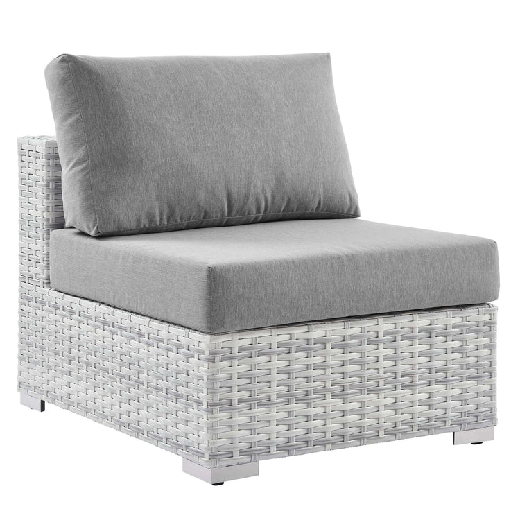 Convene Outdoor Patio Armless Chair - Light Gray Gray