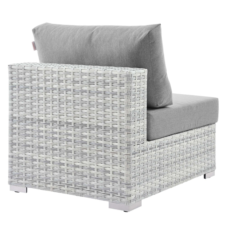 Convene Outdoor Patio Armless Chair - Light Gray Gray