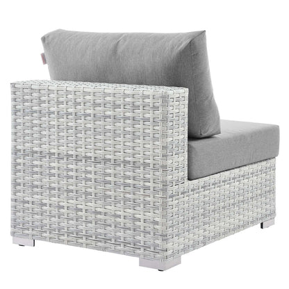 Convene Outdoor Patio Armless Chair - Light Gray Gray