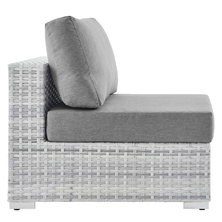 Convene Outdoor Patio Armless Chair - Light Gray Gray