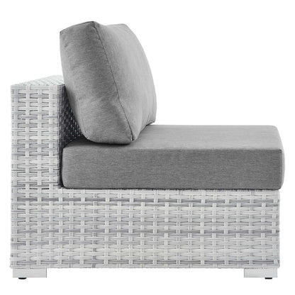 Convene Outdoor Patio Armless Chair - Light Gray Gray