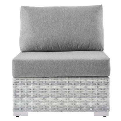 Convene Outdoor Patio Armless Chair - Light Gray Gray