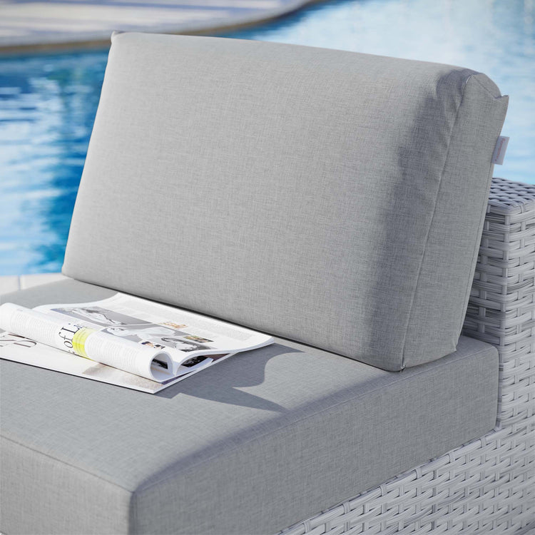 Convene Outdoor Patio Armless Chair - Light Gray Gray
