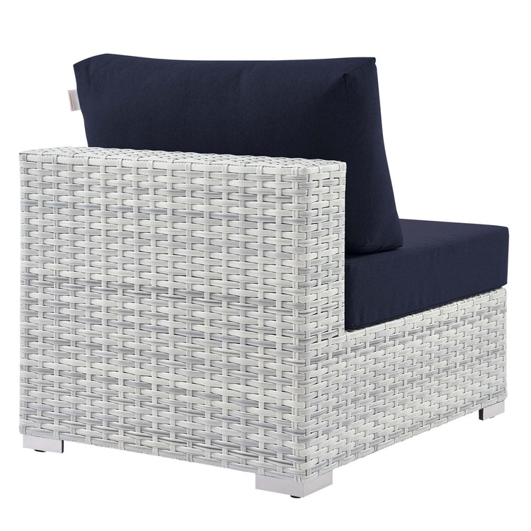 Convene Outdoor Patio Armless Chair - Light Gray Navy