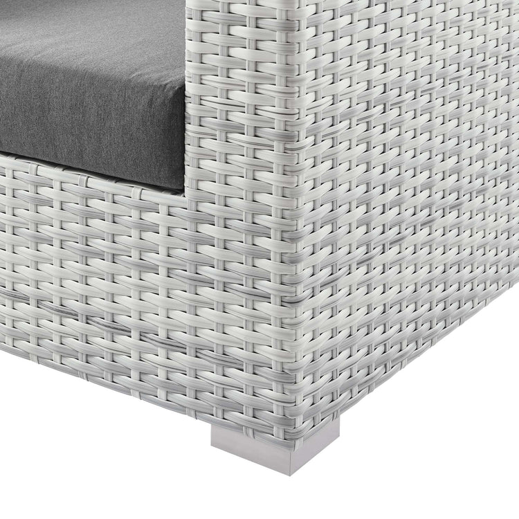 Convene Outdoor Patio Right-Arm Loveseat - Light Gray Charcoal