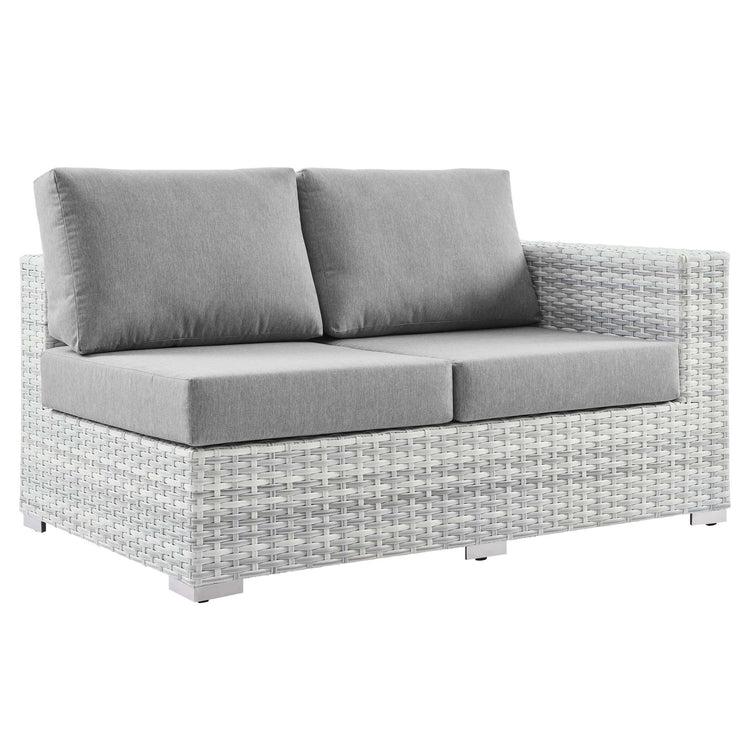 Convene Outdoor Patio Right-Arm Loveseat - Light Gray Gray