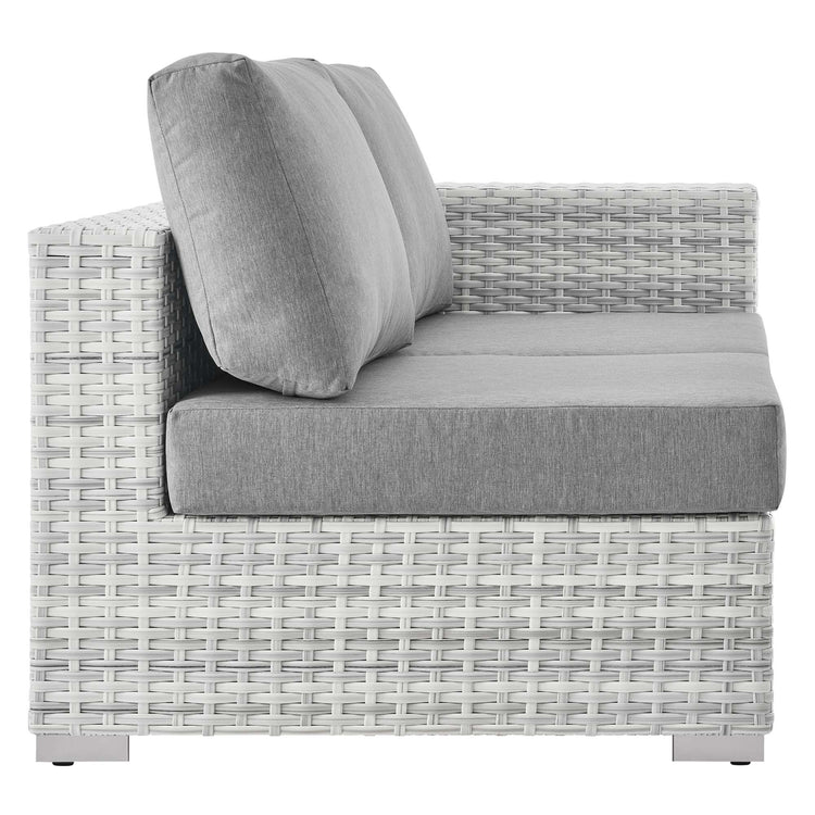 Convene Outdoor Patio Right-Arm Loveseat - Light Gray Gray