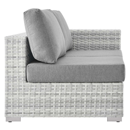 Convene Outdoor Patio Right-Arm Loveseat - Light Gray Gray
