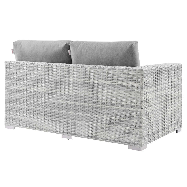 Convene Outdoor Patio Right-Arm Loveseat - Light Gray Gray