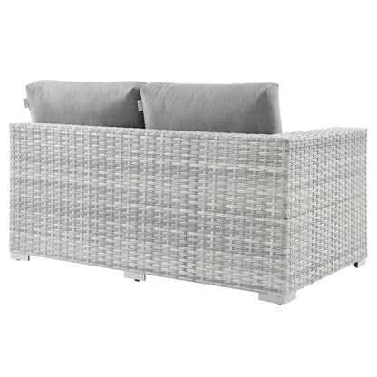 Convene Outdoor Patio Right-Arm Loveseat - Light Gray Gray