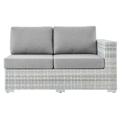 Convene Outdoor Patio Right-Arm Loveseat - Light Gray Gray