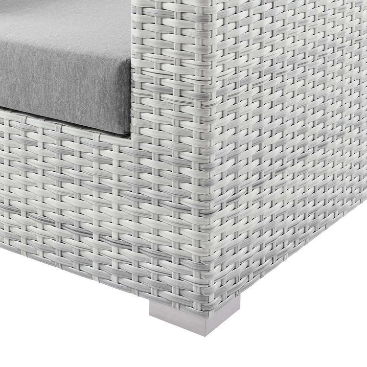 Convene Outdoor Patio Right-Arm Loveseat - Light Gray Gray