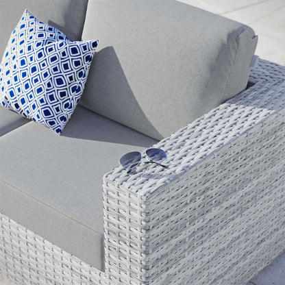 Convene Outdoor Patio Right-Arm Loveseat - Light Gray Gray