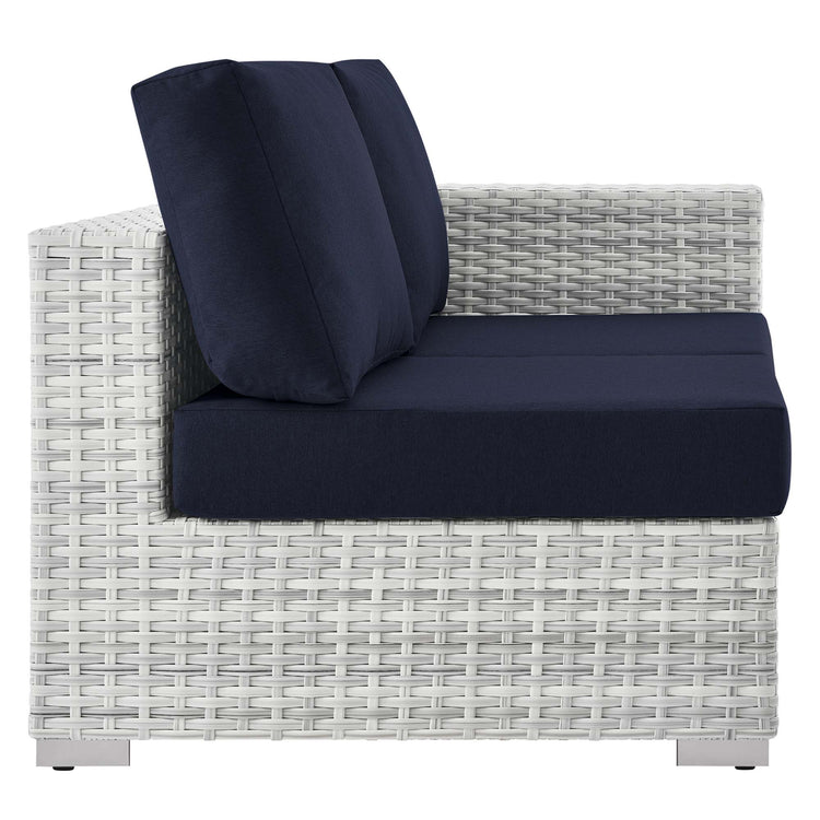 Convene Outdoor Patio Right-Arm Loveseat - Light Gray Navy