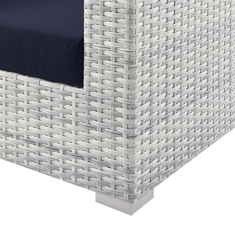 Convene Outdoor Patio Right-Arm Loveseat - Light Gray Navy