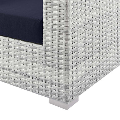 Convene Outdoor Patio Right-Arm Loveseat - Light Gray Navy