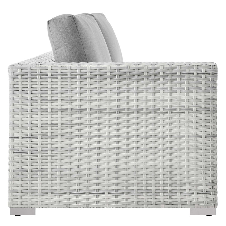 Convene Outdoor Patio Left-Arm Loveseat - Light Gray Gray