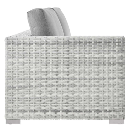 Convene Outdoor Patio Left-Arm Loveseat - Light Gray Gray