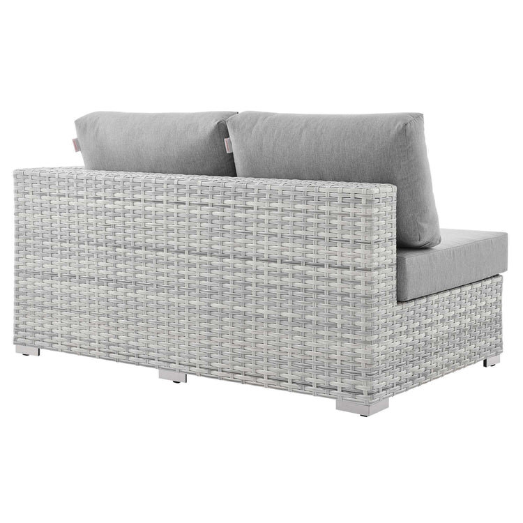 Convene Outdoor Patio Left-Arm Loveseat - Light Gray Gray
