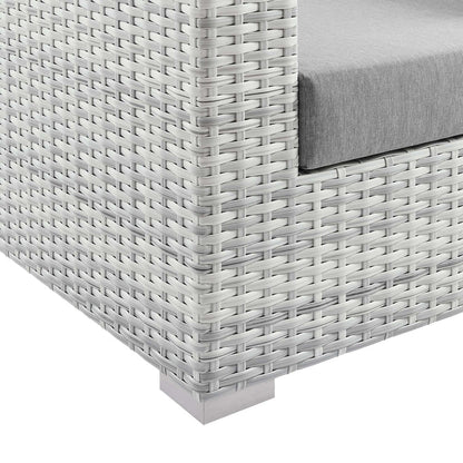 Convene Outdoor Patio Left-Arm Loveseat - Light Gray Gray