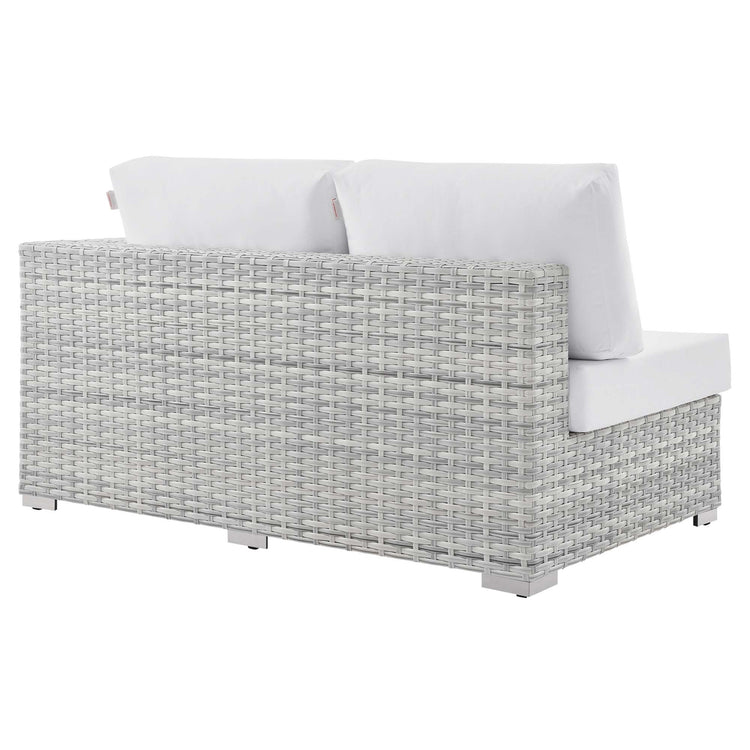 Convene Outdoor Patio Left-Arm Loveseat - Light Gray White
