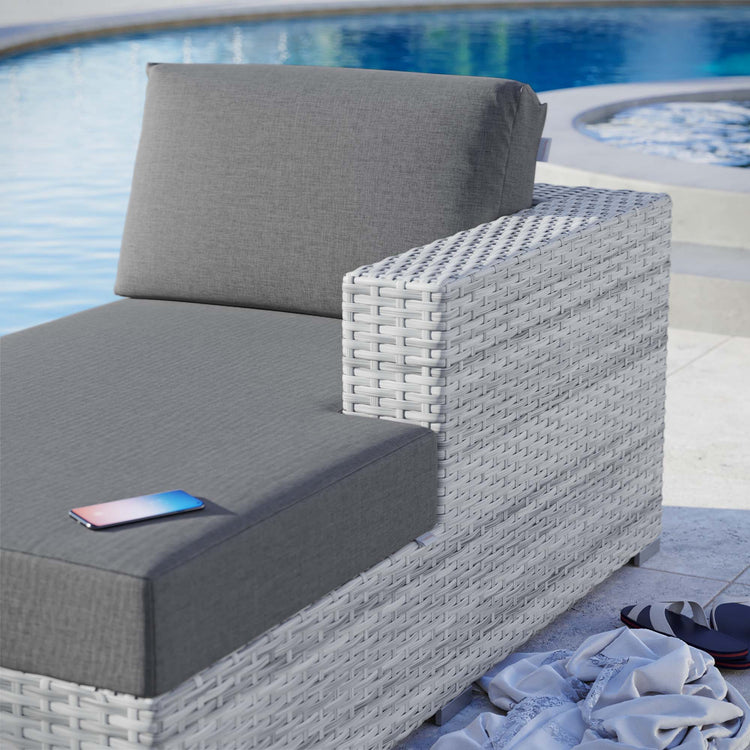Convene Outdoor Patio Right Chaise - Light Gray Charcoal
