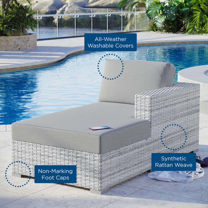 Convene Outdoor Patio Right Chaise - Light Gray Gray