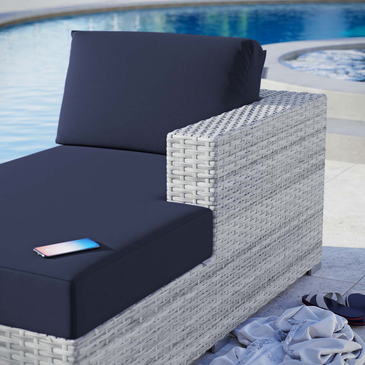 Convene Outdoor Patio Right Chaise - Light Gray Navy