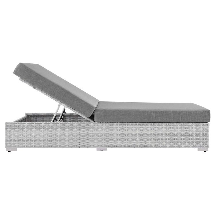 Convene Outdoor Patio Chaise - Light Gray Gray
