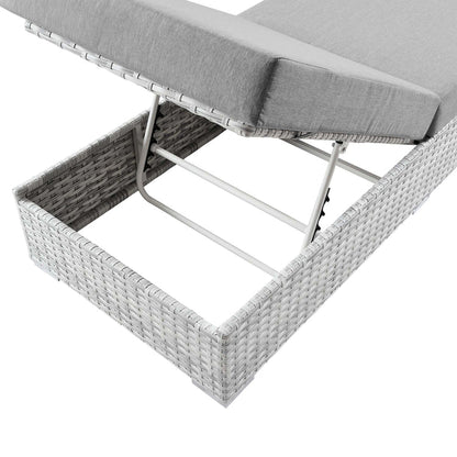 Convene Outdoor Patio Chaise - Light Gray Gray
