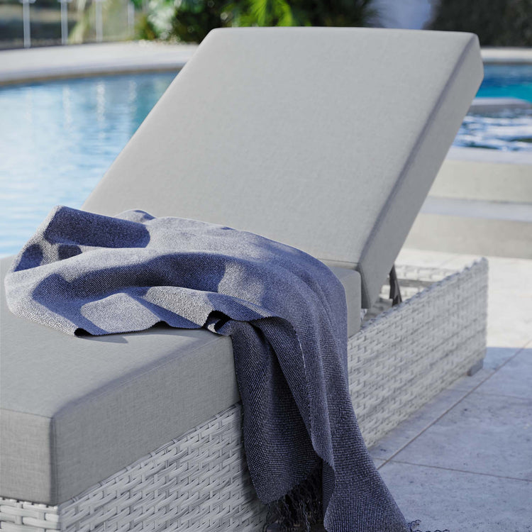 Convene Outdoor Patio Chaise - Light Gray Gray
