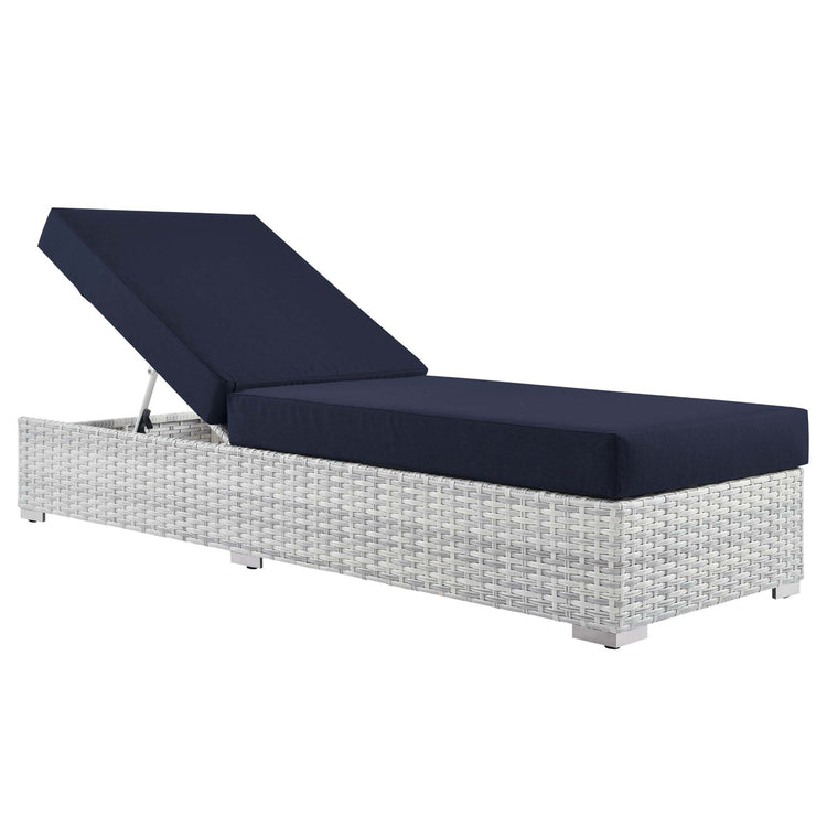 Convene Outdoor Patio Chaise - Light Gray Navy