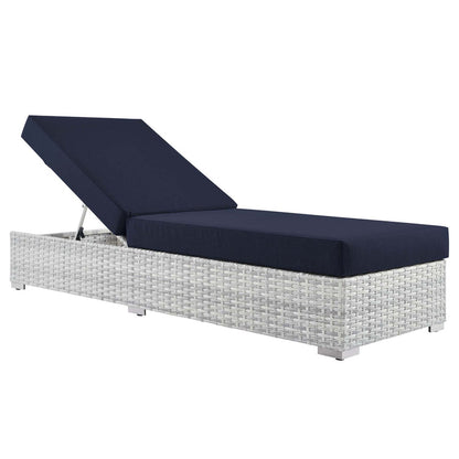 Convene Outdoor Patio Chaise - Light Gray Navy