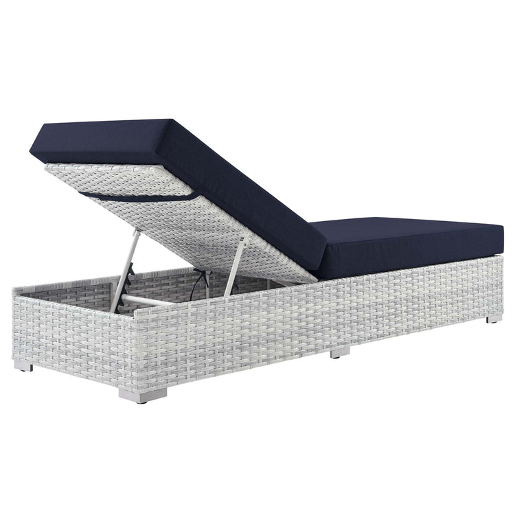 Convene Outdoor Patio Chaise - Light Gray Navy