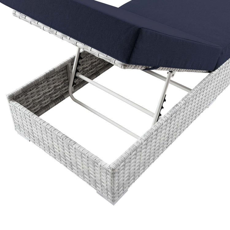 Convene Outdoor Patio Chaise - Light Gray Navy