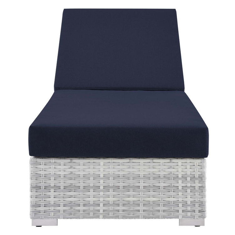 Convene Outdoor Patio Chaise - Light Gray Navy