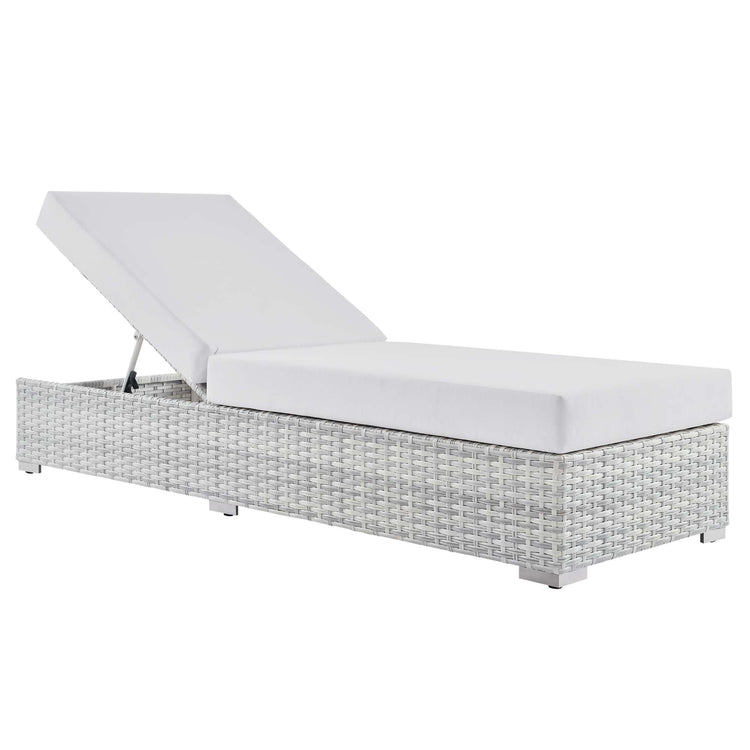 Convene Outdoor Patio Chaise - Light Gray White