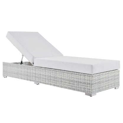 Convene Outdoor Patio Chaise - Light Gray White