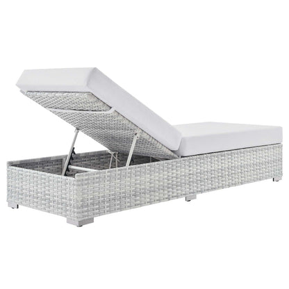 Convene Outdoor Patio Chaise - Light Gray White