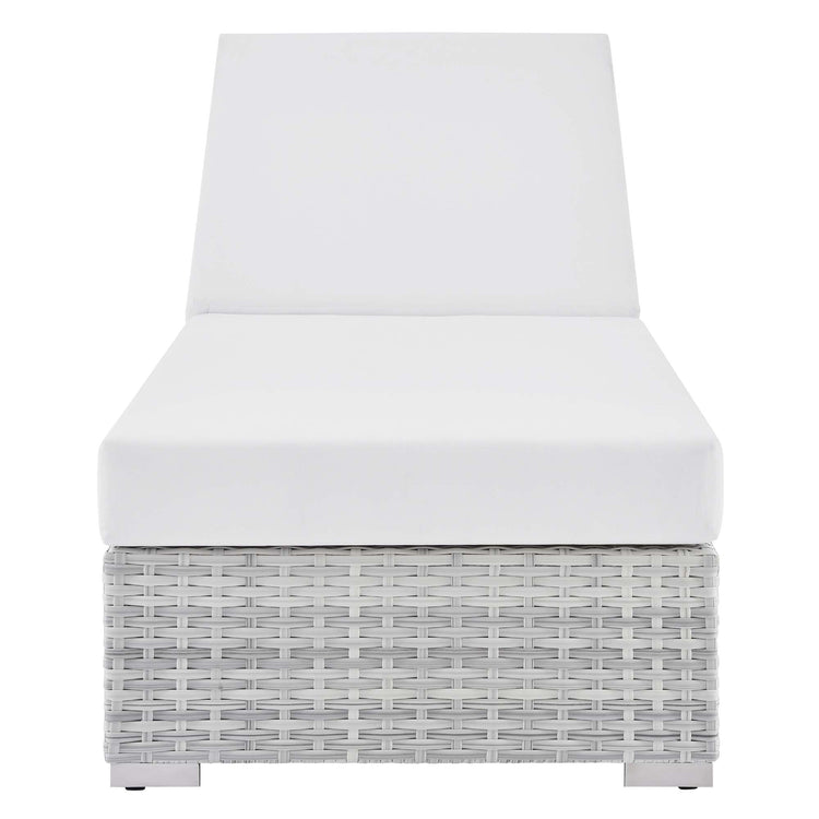 Convene Outdoor Patio Chaise - Light Gray White