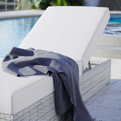 Convene Outdoor Patio Chaise - Light Gray White