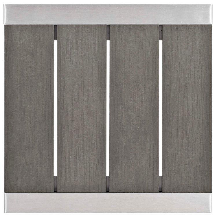 Shore 3 Piece Sunbrella® Fabric Outdoor Patio Aluminum Set - Silver Navy