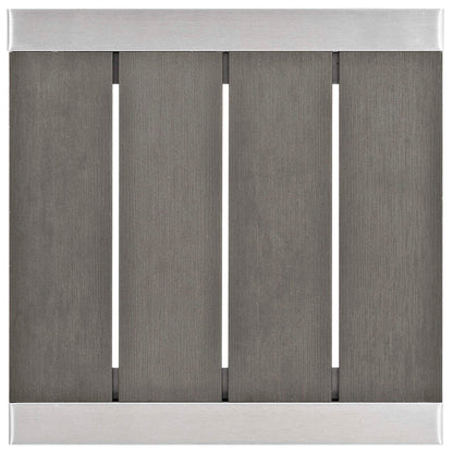 Shore 3 Piece Sunbrella® Fabric Outdoor Patio Aluminum Set - Silver Navy