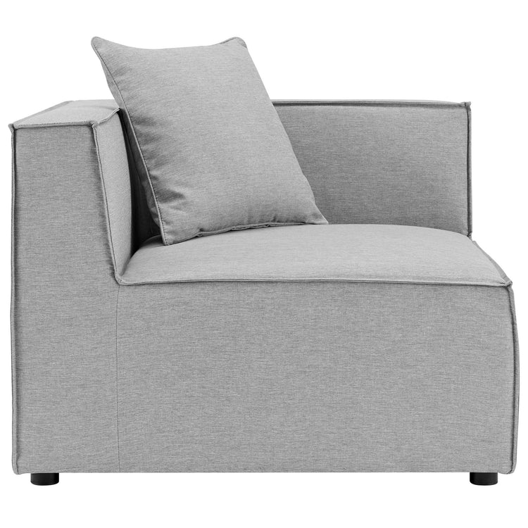 Saybrook 2-Piece Outdoor Patio Upholstered Sectional Sofa Loveseat - Gray