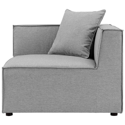 Saybrook 2-Piece Outdoor Patio Upholstered Sectional Sofa Loveseat - Gray