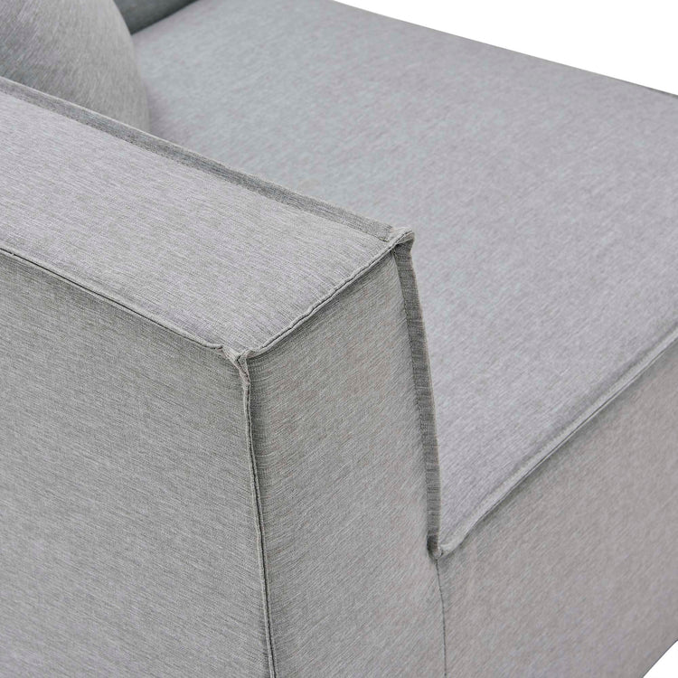 Saybrook Outdoor Patio Upholstered Loveseat and Ottoman Set - Gray