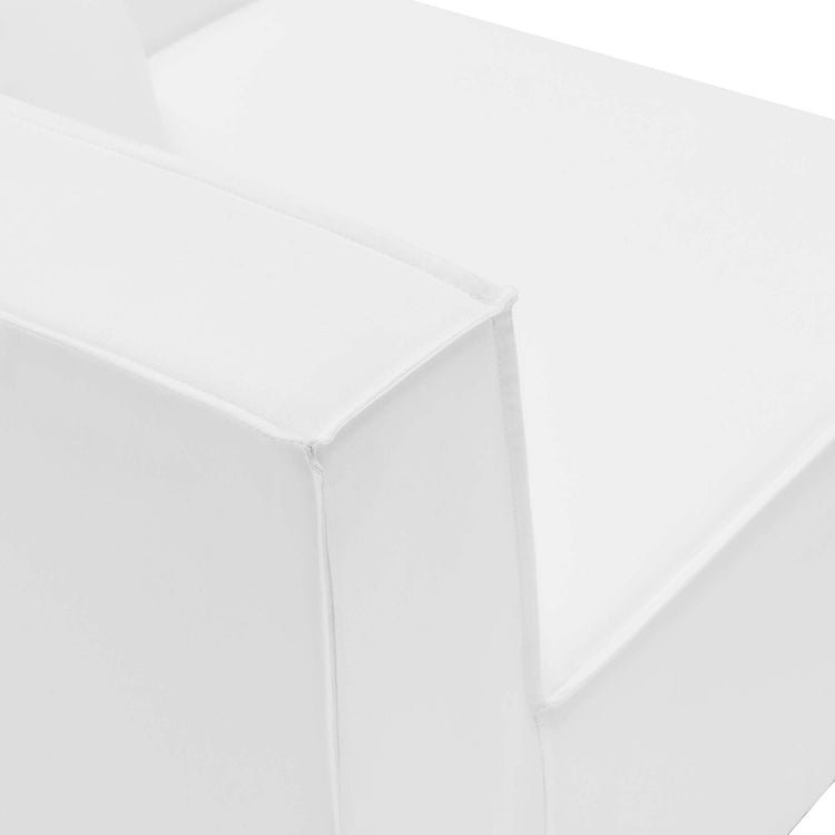 Saybrook 3-Piece Outdoor Patio Upholstered Sectional Sofa - White
