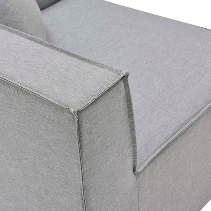 Saybrook 4-Piece Outdoor Patio Upholstered Sectional Sofa - Gray
