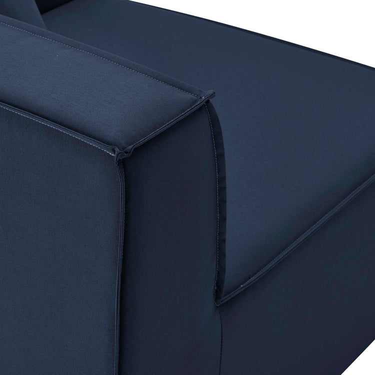 Saybrook 4-Piece Outdoor Patio Upholstered Sectional Sofa - Navy