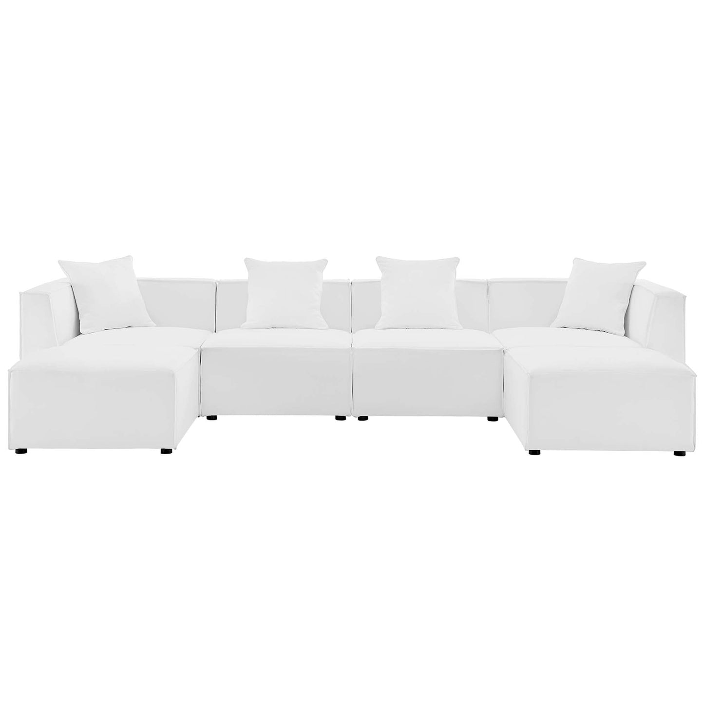 Saybrook Outdoor Patio Upholstered 6-Piece Sectional Sofa